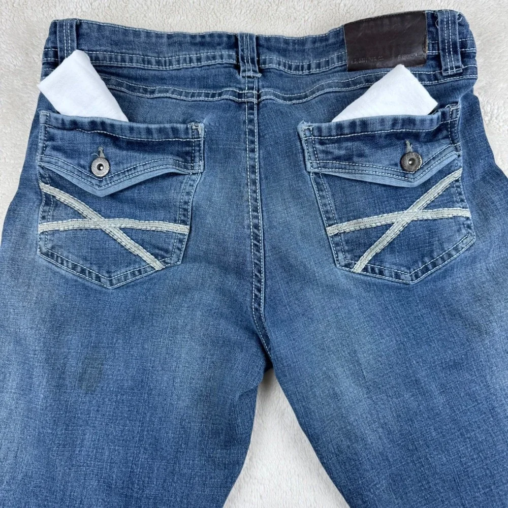 TK Axel Mens Jeans‎ Slim Boot Cut W34 Blue Denim Casual Everyday Wear